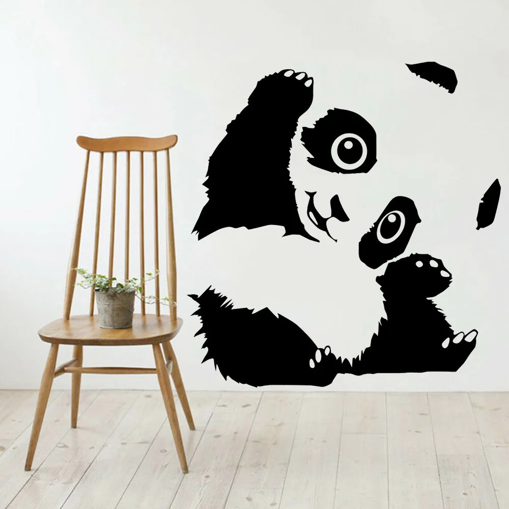 Mielas Panda Sienų Lipduko Vaikų Darželio Mokyklos Sienų Dekoras Gražių Gyvūnų Vinilo Sienos Meno Decal Namų Puošybai Miegamojo Kambarį Z123