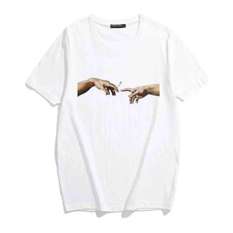 Mikelandželas Cappella Sistina Harajuku Ulzzang Tumblr Moterys T-shirt Naujas Vasaros Juokinga Spausdinti Hip-Hop Streetwear Atsitiktinis Chic Viršūnės
