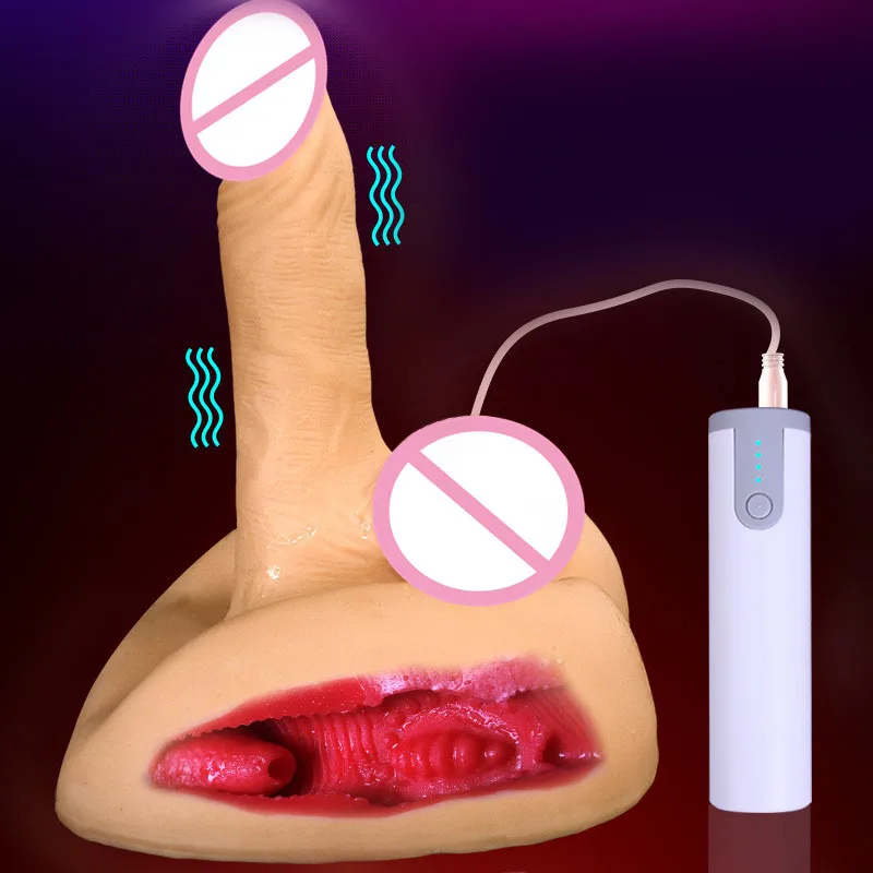 Mini Sekso Lėlės Elektros Stimuliacija Vibruojantis Dildo Realistiškas Penis Didelis Dildo su Analinė Anga Sekso Žaislai Moterims, o Gėjų D4-21