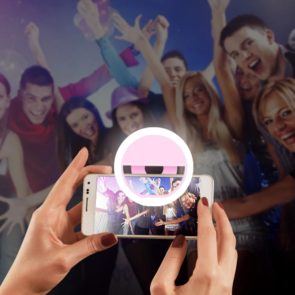 Mini Žiedas Šviesos Telefoną Montuojamas USB Įkrovimo su 36 Led 3000K-5000K šviesos srautą galima reguliuoti Selfie Didinti Užpildyti Šviesos Telefonai, iPad