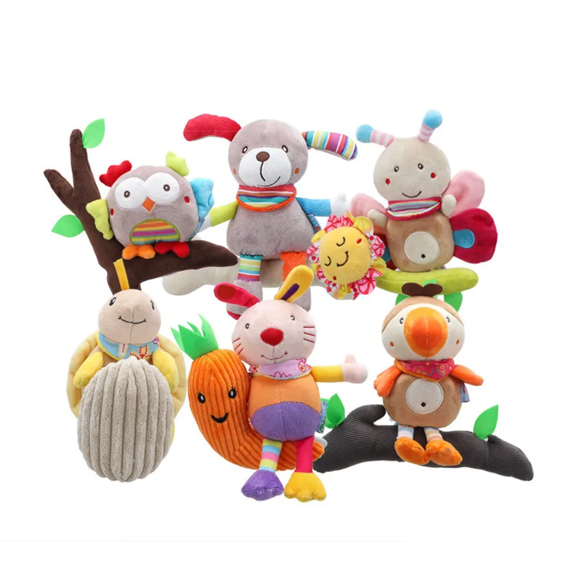 Mobiliųjų lovos kabo vaikų žaislai, pliušas gyvūnų Lėlės, už lovelę vežimėlio, žaislų, kūdikio 0-12 mėnesių naujagimių muzikos barškalai