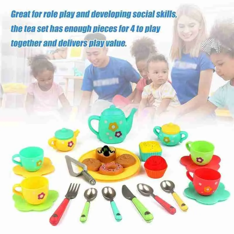 Modeliavimo Mediniai Virtuvės Žaislai, Skirti Vaikams, Švietimo Žaislas Cook Arbatos Puodą Puodeliai, Plokštės Rinkinys Play House Žaislų Rinkinys Modelis Prekes