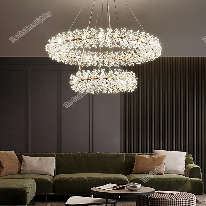 Modernus žiedas crystal LED šviestuvais, namų dekoro, virtuvės, miegamojo, valgomojo kambarį fojė patalpų apšvietimo lempų nemokamas pristatymas