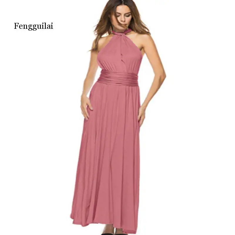 Moterų Multiway Wrap Convertible Dress Maxi Boho Tvarstis Ilgas Vasaros Suknelė Šalis Pamergės Infinity Skraiste Longue Femme Vestidos
