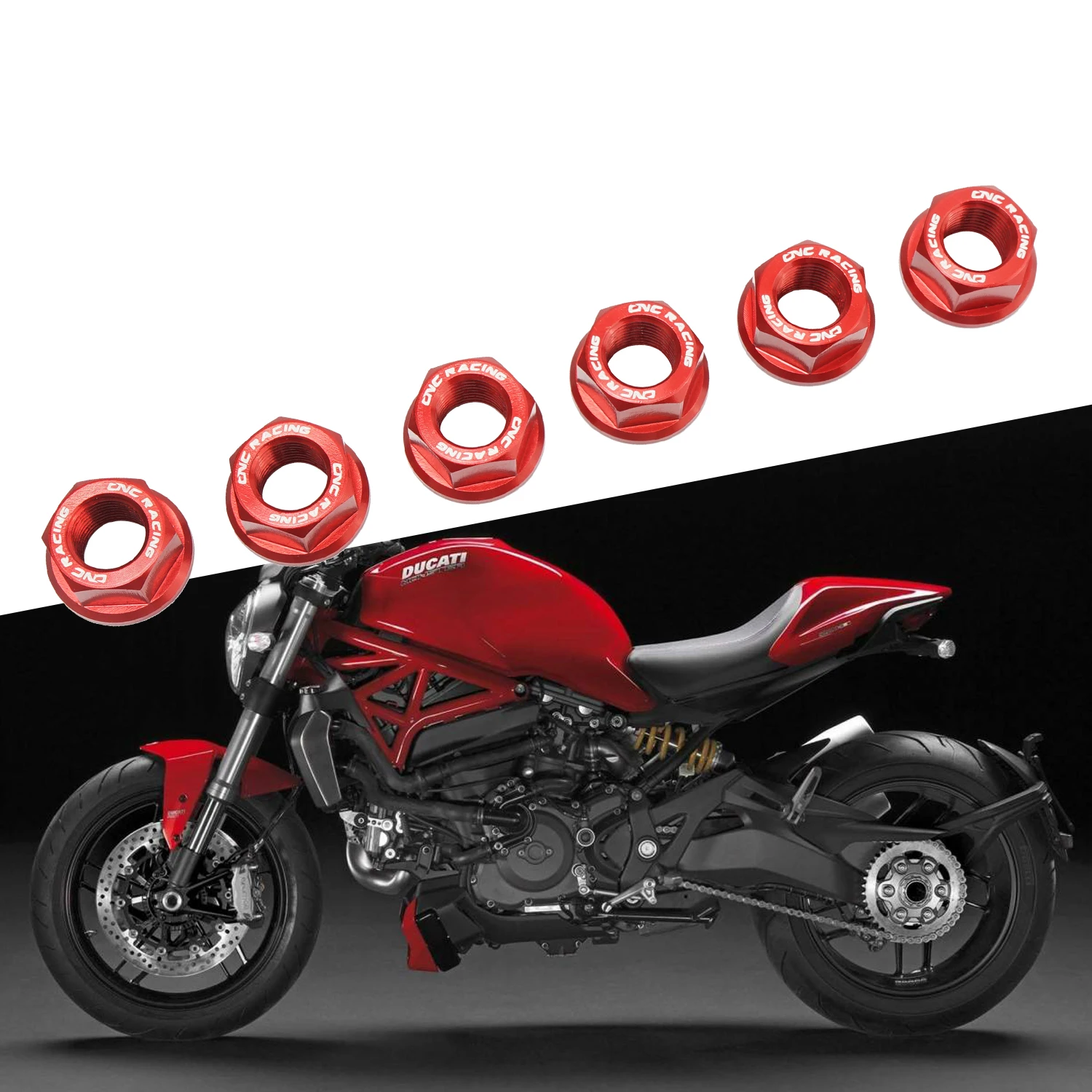 Motociklo Galinio Žvaigždutė / Veržles M10*1,0 Ducati Supersport 939 2019 2020 Monstras 1200-2020 M.