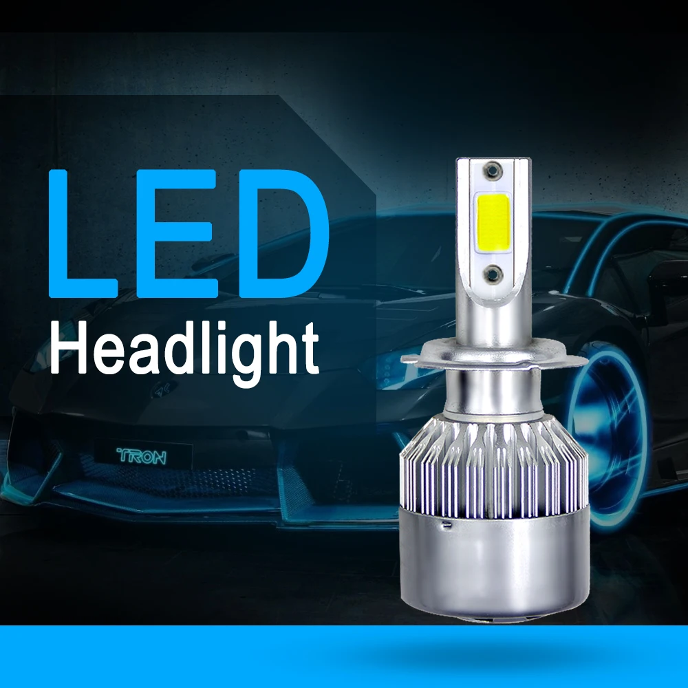 Muxall LED Automobilių Žibintų Lemputės H4 Lempos 880 881 H8, H9 H11 LED Lemputė H7 9003/4/5/6/7 6000K 8000K IP68 Automobilių Žibintai, Automobilių Žibintai 2VNT