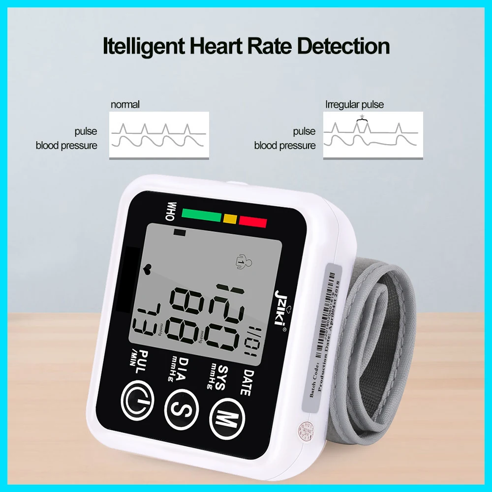 Namų Sveikatos Priežiūros Sphygmomanometer Kraujo Slėgio Matuoklis Stebėti Širdies ritmas, Pulsas Nešiojamų Smart Kraujo Spaudimo Matuoklis JZK002R