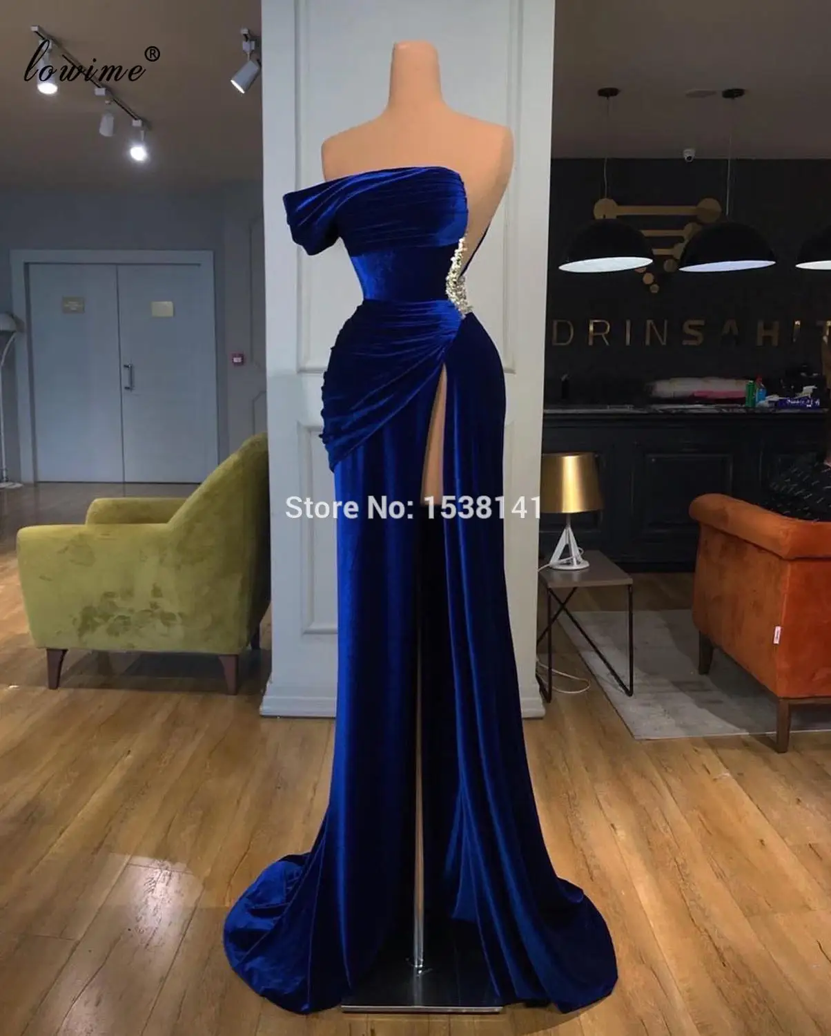 Naujas Elegantiškas Royal Blue Vakaro Suknelės Ilgai Undinė Seksualus Vakare Chalatai Dubajus Prom Dresses Vakaro Drabužiai Sławna Dress Rūbeliai