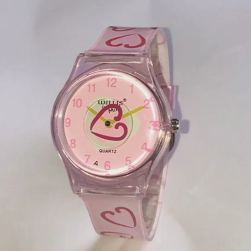 Naujas WILLIS Širdies formos Vaikų laikrodžiai Riešo Laikrodis (Rožinis.mėlyna)+nemokamas pristatymas