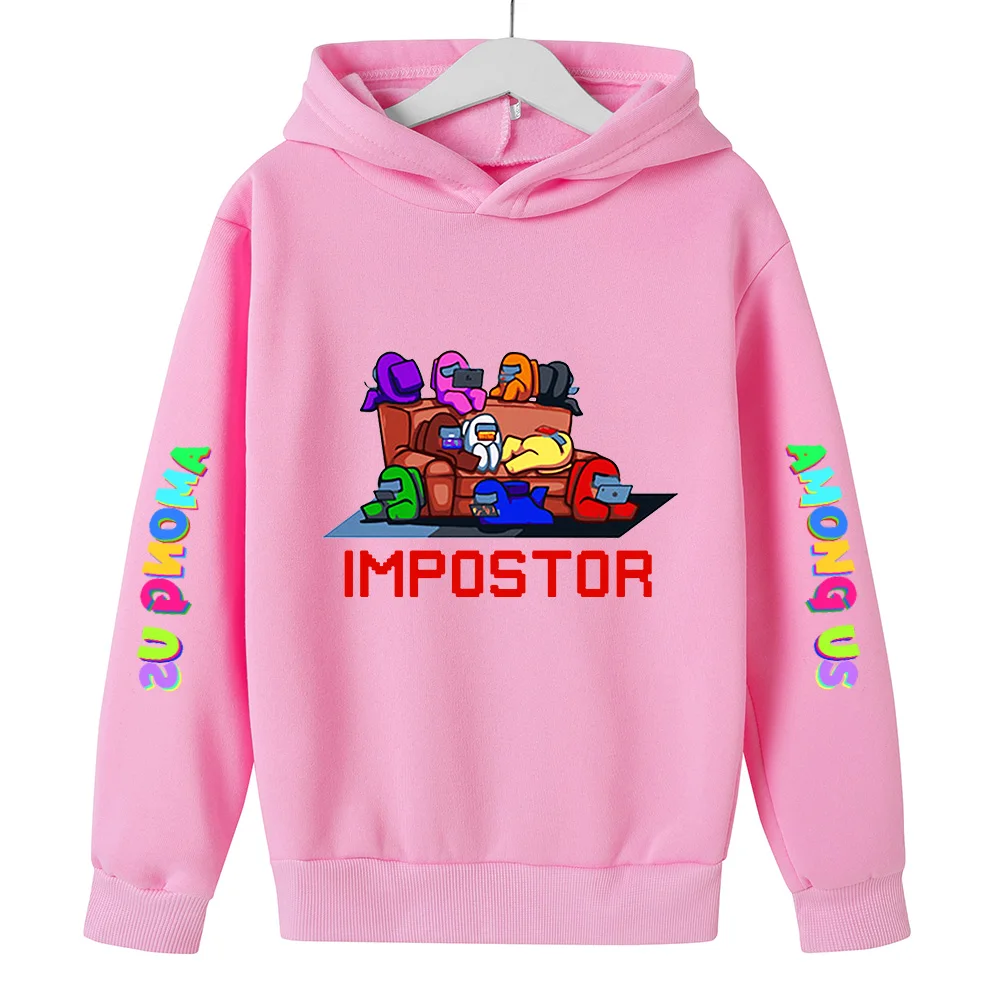 Naujas Žaidimas tarp mūsų hoodie vaikai Impostor Grafikos Anime Streetwear Animacinių filmų Palaidinukė Sudadera Hombre Tarp Mūsų, medvilnės Hoodie