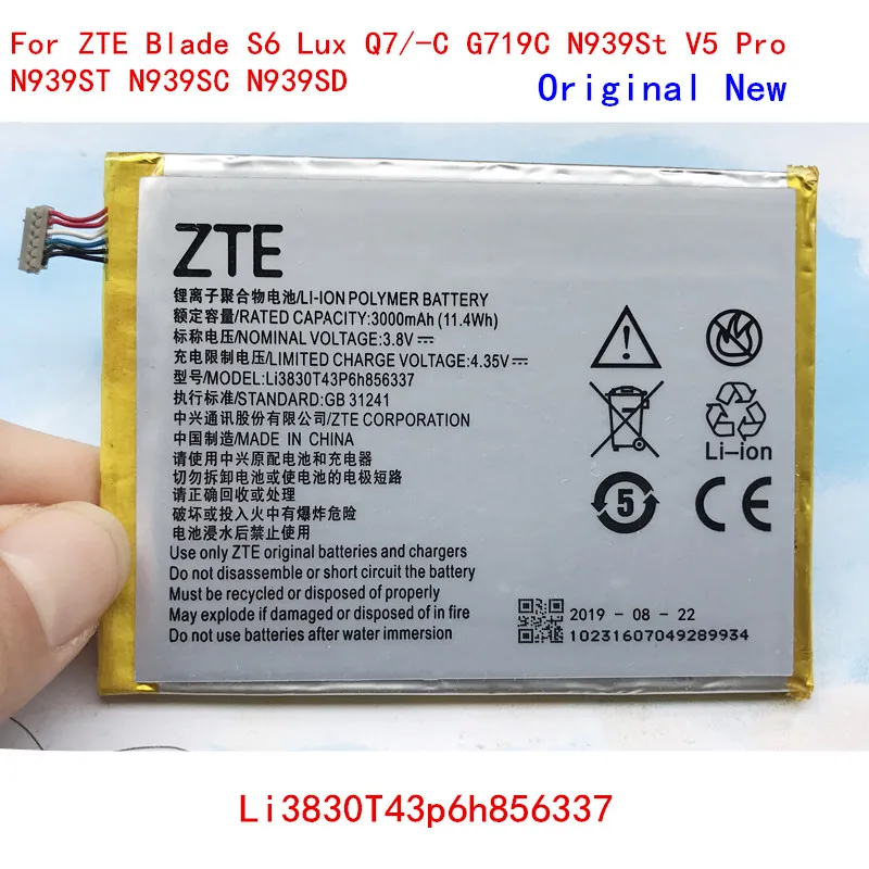 Nauji Originalūs Aukštos Kokybės 3000mAh Li3830T43P6h856337 Baterija ZTE Blade X9 A711 Baterija