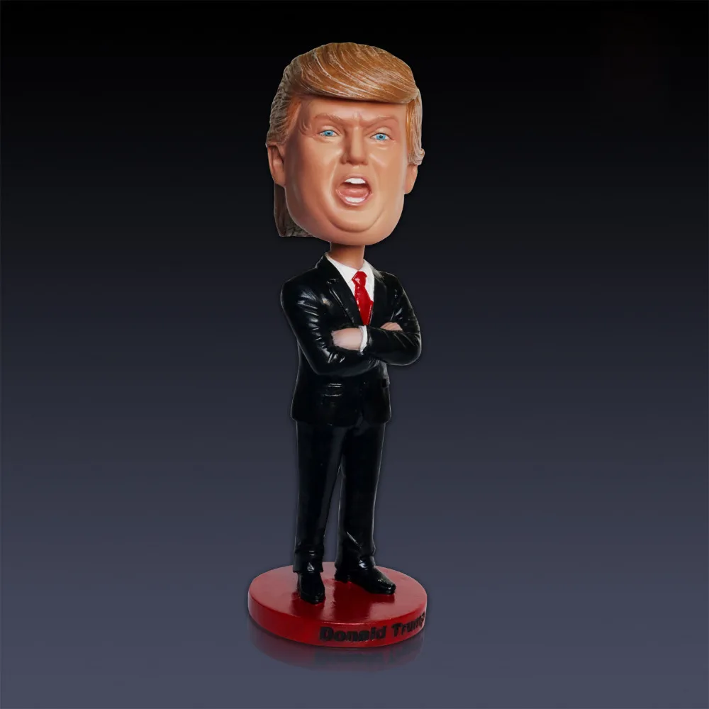 Naujovė Donald Trump Bobblehead Lėlės Purtyti Galvos Žaislai Anti-stresas Dervos Amatų Pobūdžio Papuošalai