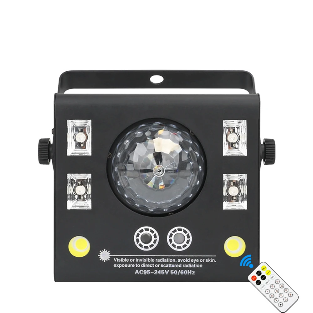 Nuotolinio RGB 4: 1 LED Strobe Magija Kamuolys UV Lazerio Projektorius DMX Scenos Apšvietimo Efektas DJ Disco Šalis Atostogų Vestuvių Šviesos