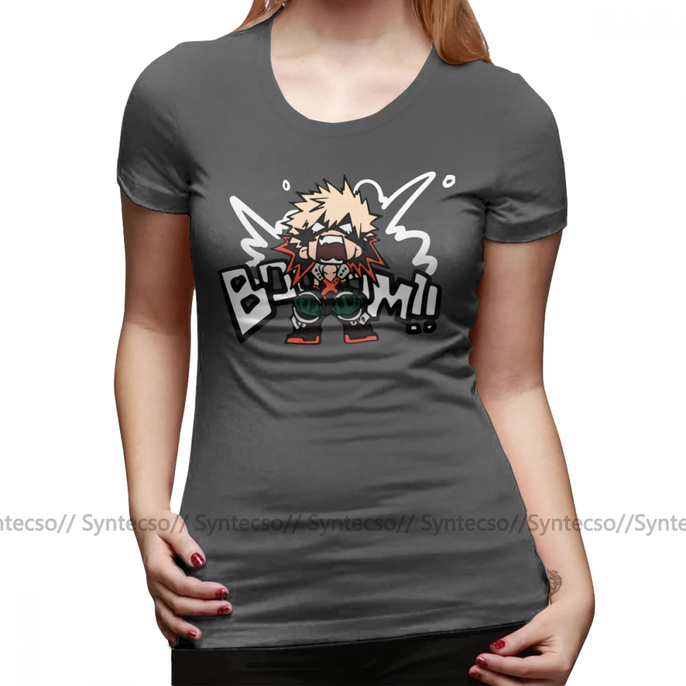 Otaku T-Shirt Mano Herojus akademinės bendruomenės Katsuki Bakugo - BOOOM Marškinėliai Juokinga Modelis Moterų marškinėlius Atsitiktinis O Kaklo karinio jūrų Laivyno Ponios Tee Marškinėliai