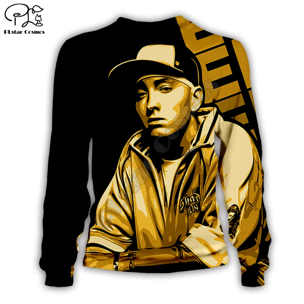 PLstar Kosmosas Eminem Mados Tracksuit hip-hop zip hoodies 3D Atspausdintas Hoodie/Palaidinukė/Striukė Vyrai dėl Moterų stilių-4
