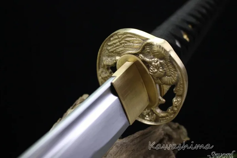 Praktinių Japonijos Iaito Praktikos Kardas 1045 Didelis Anglies Plieno Full Tang Ašmenys Žalvario Guard Sharpness/ Be Aštrių Katana Kardai