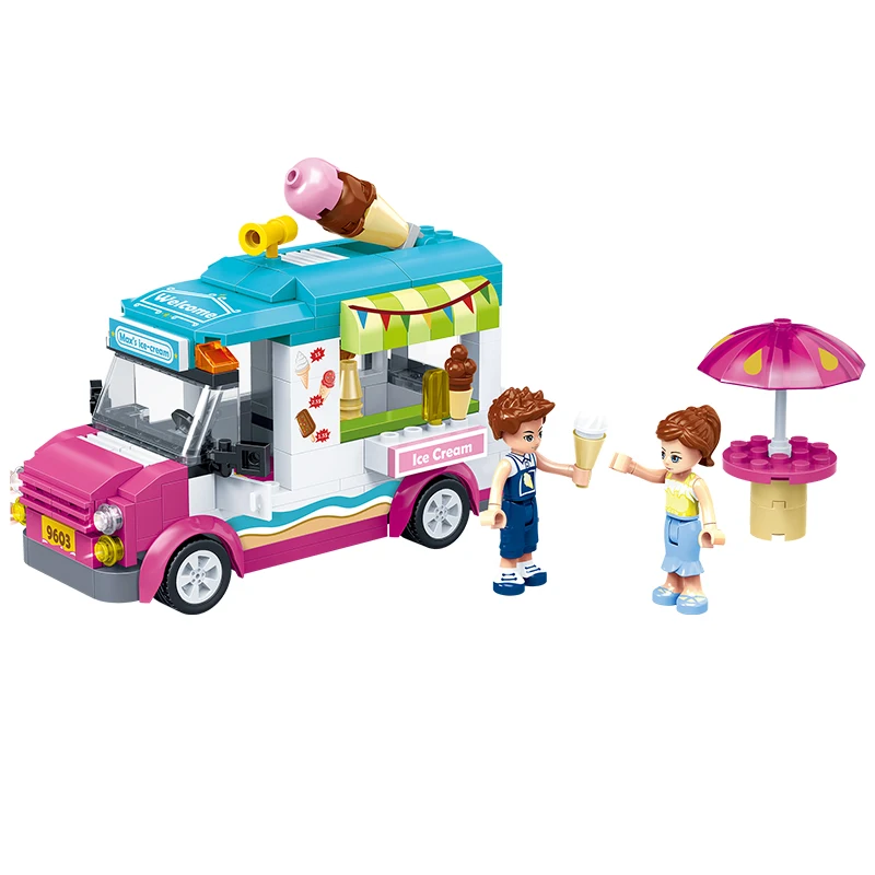 Princesė Šalies Pilis Ledų Automobilį, Statyba Blokai, Žaislų, Draugų, Žaislai Vaikams Mergina Švietimo Dovana Žaislai