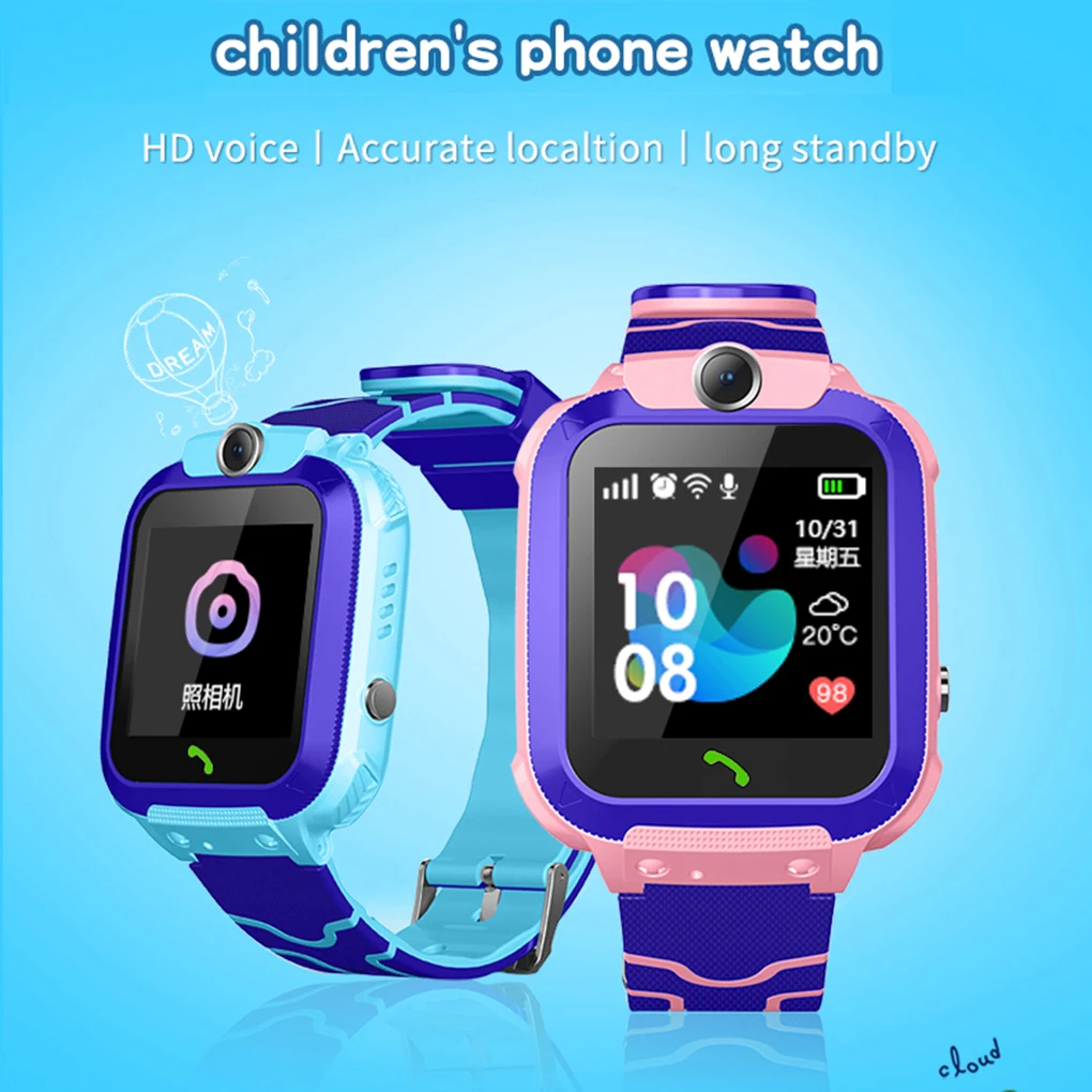 S12 Vaikas Smart Žiūrėti IP67 atsparus Vandeniui Vaikai SOS Skambučio Vieta Finder Smartwatch Protingas Nuotrauka Atsižvelgiant Kūdikio Žiūrėti Telefonas