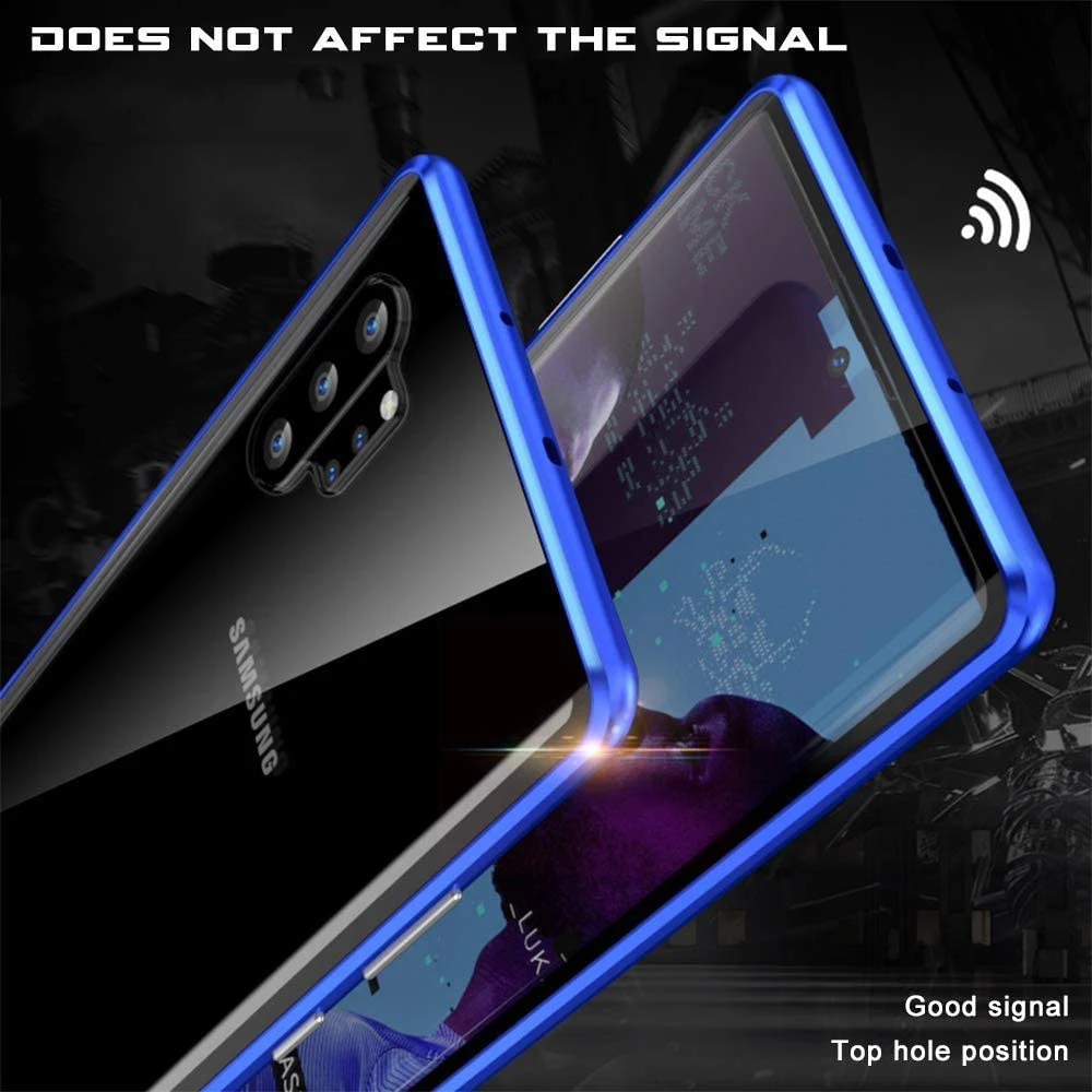 S20 + Magnetinio Adsorbcijos Metalo Case for Samsung Galaxy S20 Ultra Plus Atveju su Grūdinto Stiklo danga Built-in Screen Protector