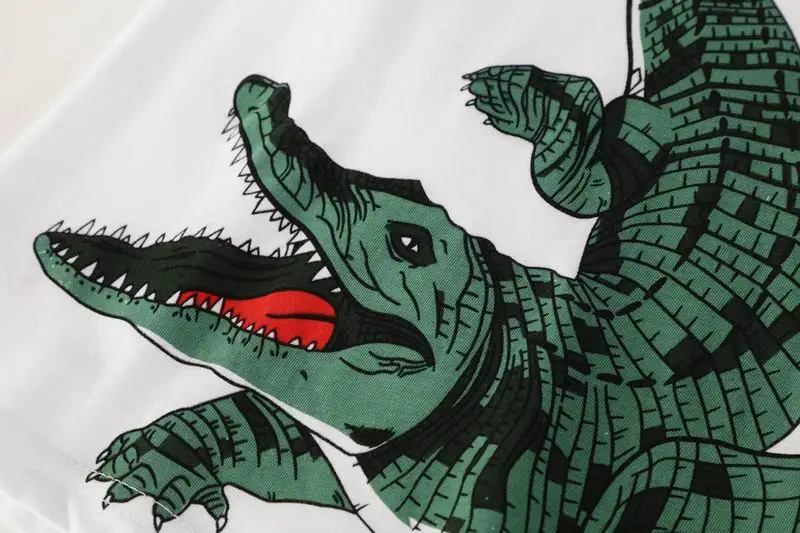 SAILEROAD Gyvūnų Krokodilas Siuvinėti marškinėliai Berniukams 8Years Vaikų Viršūnės T Shirts Vasaros 2019 Vaikų Drabužių Medvilnės Mergina Marškinėliai