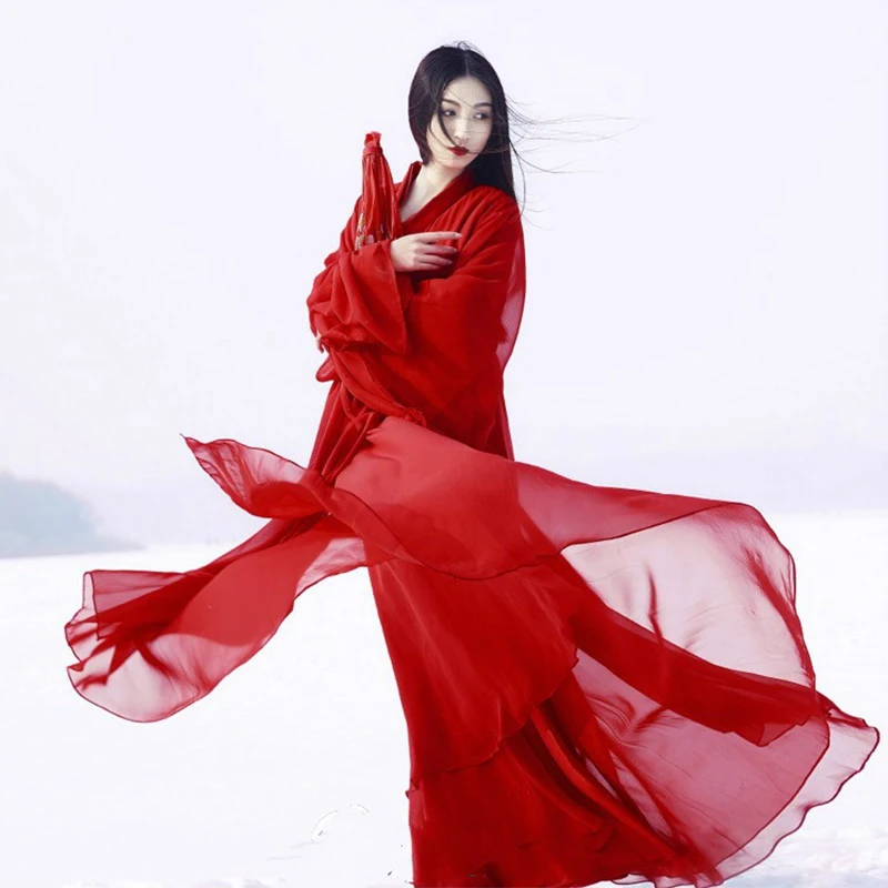 Senovės Kinų Kostiumas Moterims Drabužių, Tradicinių Hanfu Tang Dinastijos Šokio Kostiumai Liaudies Pasakų Suknelė Raudona Apranga DNV11416