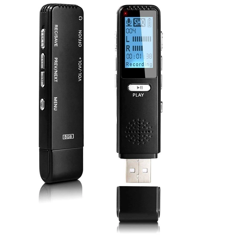 Skaitmeninis Diktofonas 8GB Micro-o Įrašymo Rašiklis, USB 