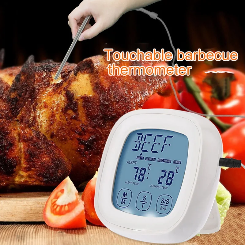 Skaitmeninis Mėsos Virtuvės Termometras, Nerūdijančio Vandeniui Mėsos temperatūrinis Orkaitės Kepimo GRILIS Temperatūros Matuoklis INSTOCK!