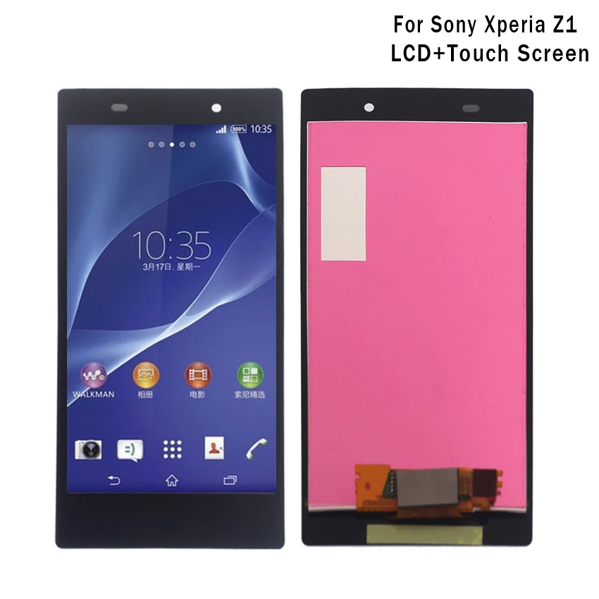 Sony Xperia Z1 L39H LCD Ekranas skaitmeninis keitiklis Stiklo skydų Surinkimo Sony Xperia Z1 L39H C6902 C6903 C6906 Ekranas LCD