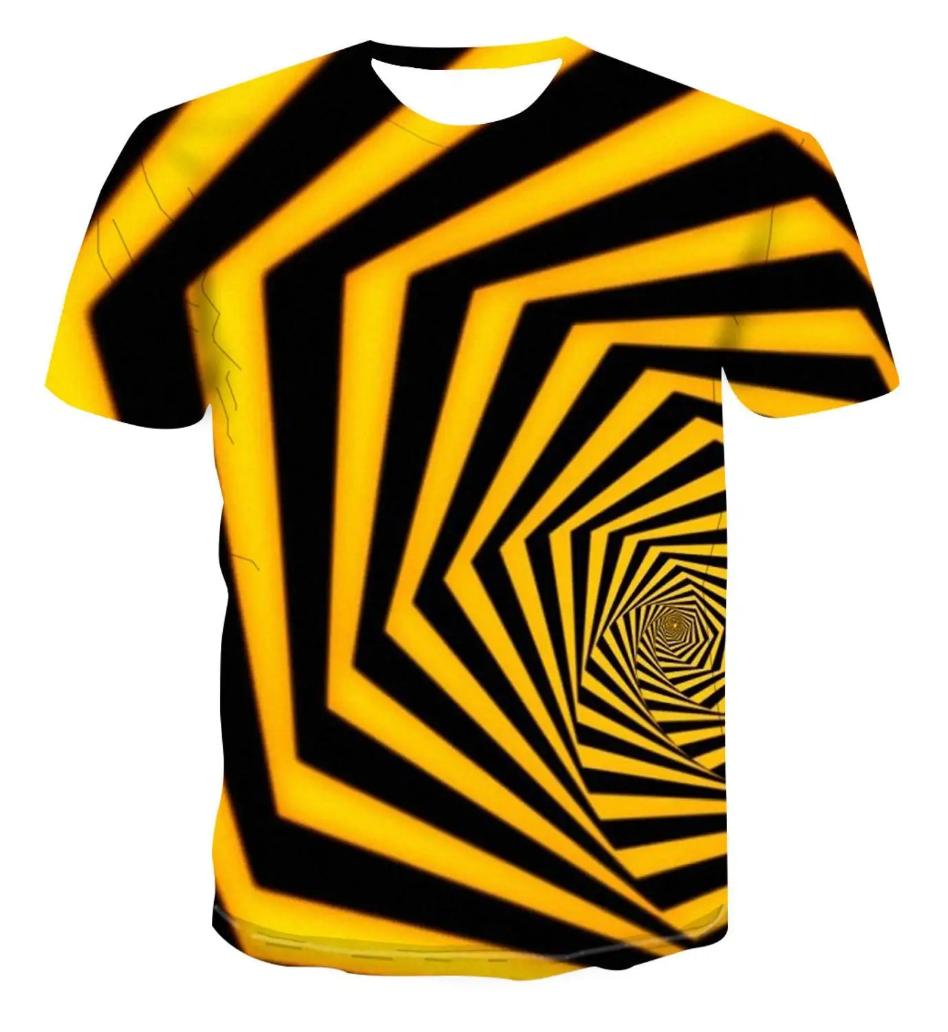 Spiralės geometrijos 3D print T-shirt vasarą viršų nauji vyriški Multi Dydis sukrauti kietas marškinėliai trumpomis rankovėmis o-neck paplūdimys, T-shirt