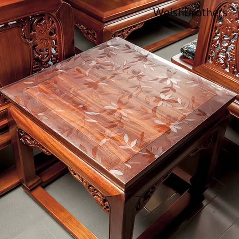 Staltiesė ant kvadratinių stalo, virtuvės alyva atspari staltiesė, skaidrus vandeniui lentelę, mat, matinio silikono minkštas staltiesė