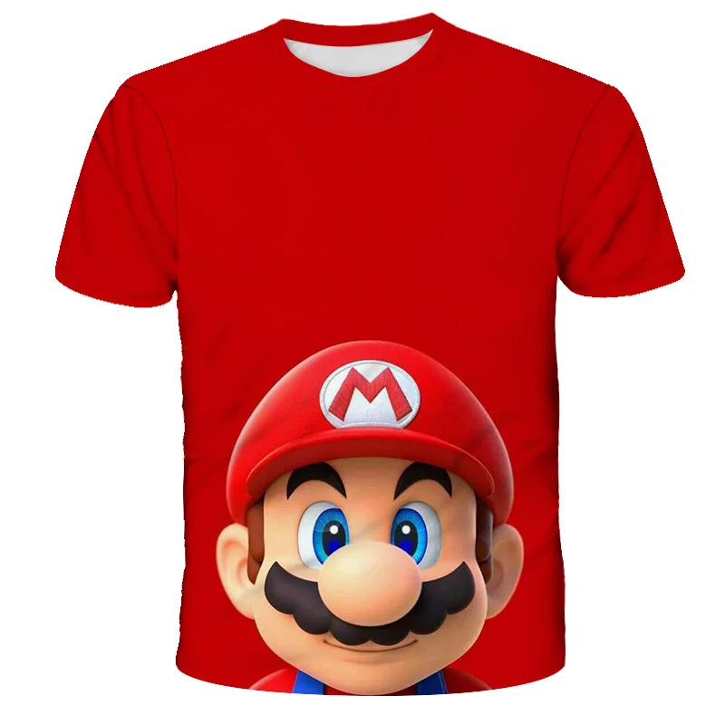 Super Mario 3D Berniukai Spausdinti Mergaičių Juokingi marškinėliai 2020 metų Vasaros Drabužiai, Kūdikių marškinėliai Street