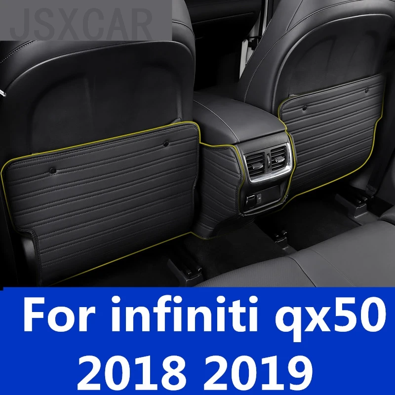Sėdimos vietos priežiūros galinės sėdynės raštas Galinės Sėdynės Anti-Kick Trinkelėmis Sėdynės padengti Automobilių interjero ModifiedFor infiniti qx50 2018 2019