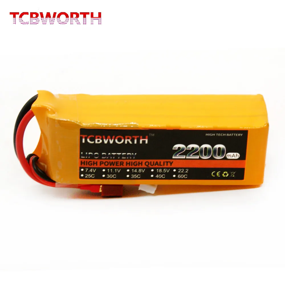 TCBWORTH RC Lipo baterijos 4S 14.8 V 2200 mAh 40c Lėktuvo Valtis Automobilio Baką akku batteria