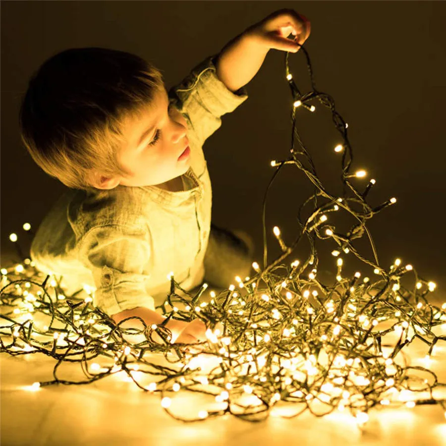 Thrisdar 20/30/50/100M LED Kalėdų String Žibintai Tamsiai Žalia Fėja Šviesos Eilutę Girlianda Namams Kalėdų Medžio Vestuves Dekoras