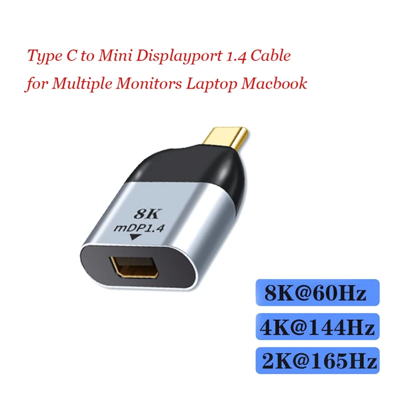Tipas-C, Mini DP, Adapteris, USB, C, Mini Display Port Converter 