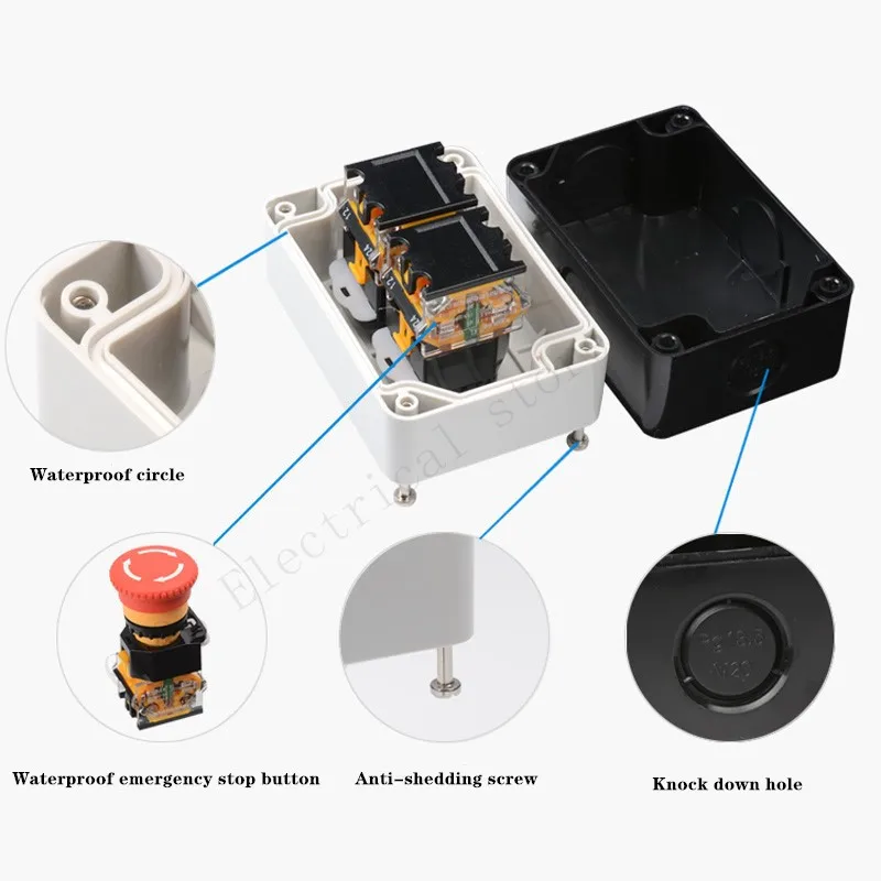 Trečia pavara Mygtuką perjungti valdymo dėžutė avarinio stabdymo vandeniui mygtukas indikatoriaus langelis plastiko pradėti elektros dėžutė