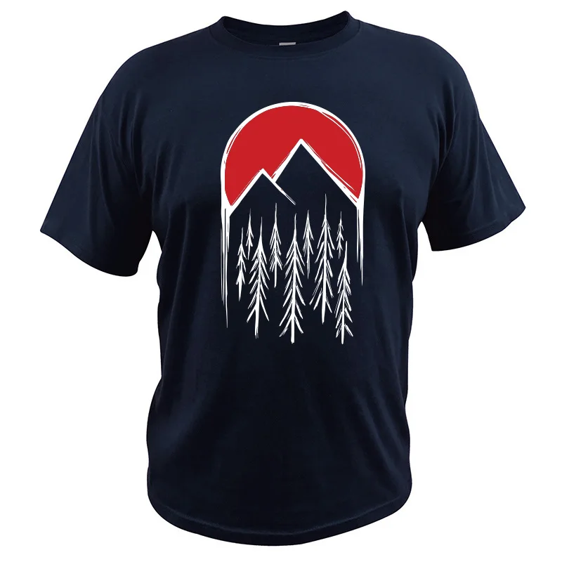 Twin Peaks Marškinėliai Filmą Rankomis Dažyti Miško Linijos Grafinis Tee Marškinėliai Naujovė Trumpas Rankovės Kvėpuojantis ES Dydis Medvilnė Viršūnės