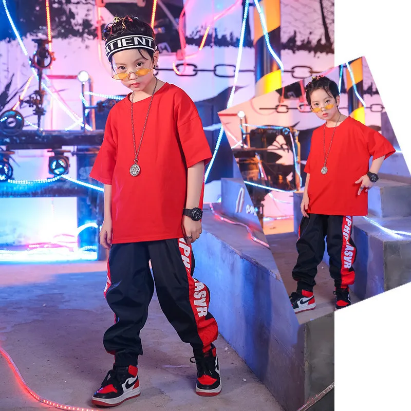Vaikai mados nustatyti 8 10 12 14 16 metų hip-hop šokio kostiumai vaikams berniuko vasaros drabužių kostiumai berniukų sportinis kostiumas