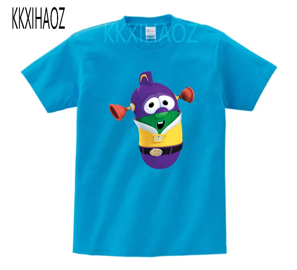 Vaikų 2019 VeggieTales Larry Agurkų trumpomis Rankovėmis T - Shirt Naujausias Nuotykių, Animacija Berniukų ir Mergaičių vasaros Marškinėlius MJ