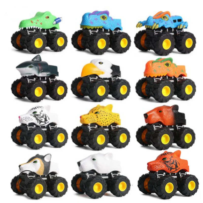 Vaikų dinozaurų jūros gyvūnų imitavimo modelio automobilių patenka atsparus žaislas automobilis inercinės automobilio keturių ratų vairuoti off-road transporto priemonė