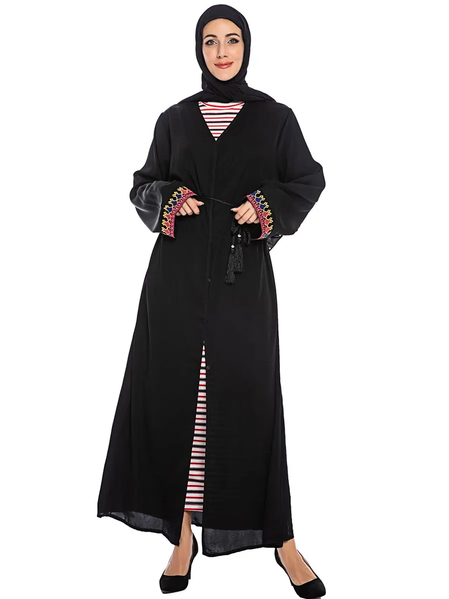 Vetement Moteris 2019 Marokas Kaftan Skraiste Abaia Turkijos Spausdinti Ilgi Marškinėliai Maroko Abaiya Musulmonų Moterims