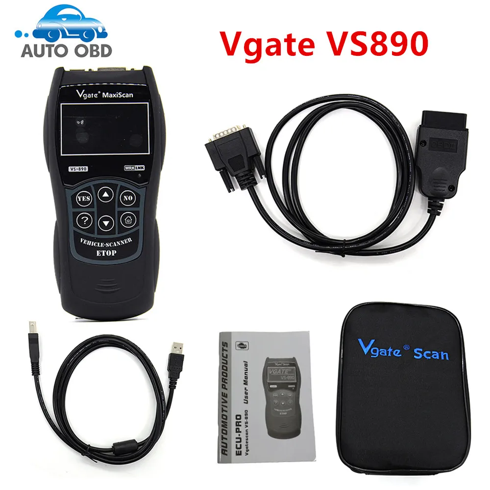 Vgate MaxiScan VS890 Universalus Diagnostinis Įrankis, Automatinio Nuskaitymo įrankis VS 890 OBD2 Vgate VS890 Skaitytuvas Nemokamas Pristatymas