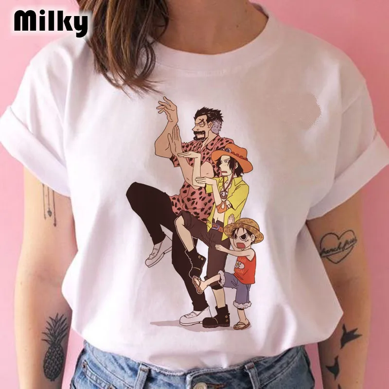 Vienas gabalas Japonų animacinių filmų marškinėliai moterims harajuku Anime Luffy kawaii marškinėlius choba vasaros trumpomis rankovėmis moteriška t-shirt viršuje tee naujos