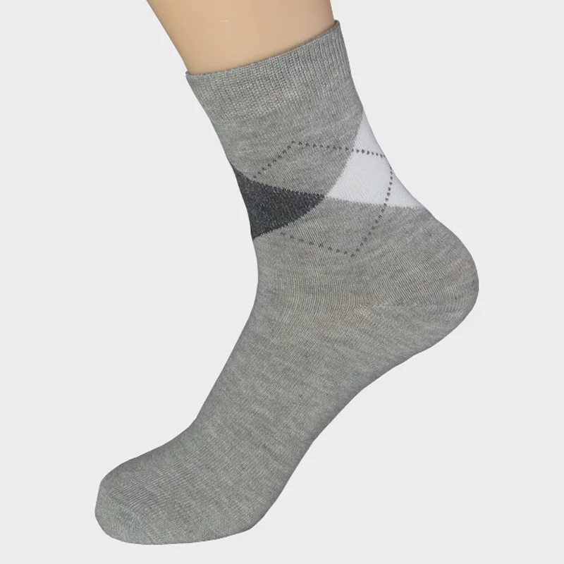 Vyriškų medvilninių kojinių klasika diamond kojinės vyrams kvėpuojantis antibakterinis įgulos kojinių 5pairs/daug Lauke Nr.