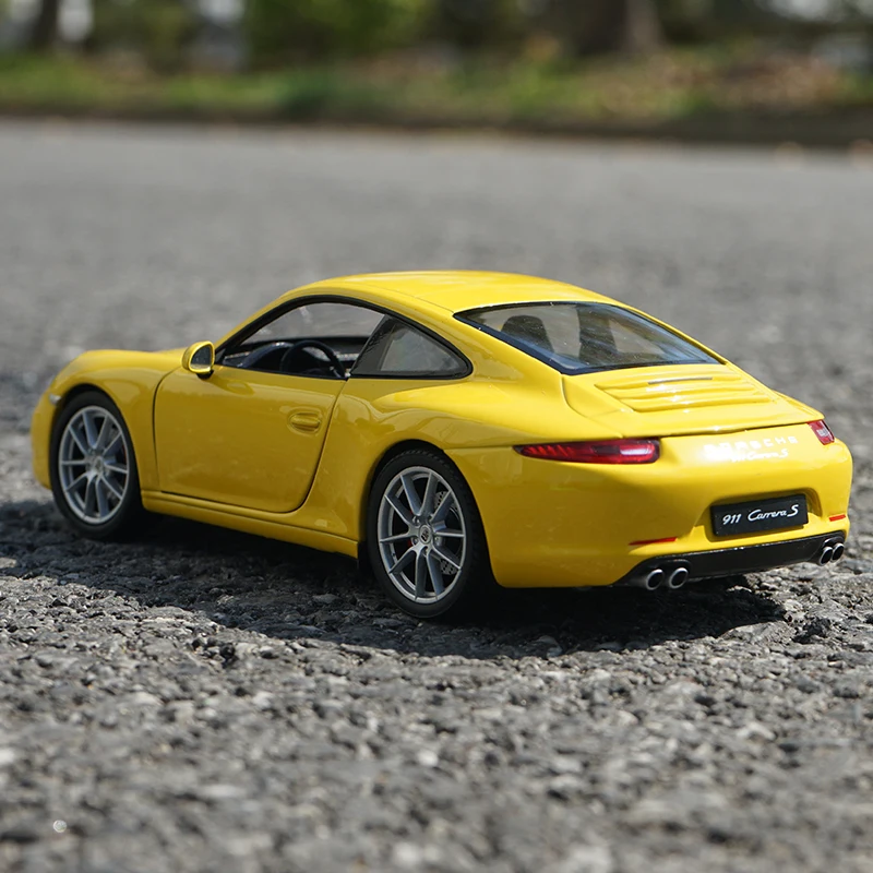 WELLY 1:24 Porsche 911 Carrera S automobilių sporto modeliavimas lydinio automobilio modelį amatų, apdailos kolekcijos žaislas įrankiai dovana Die-casting m