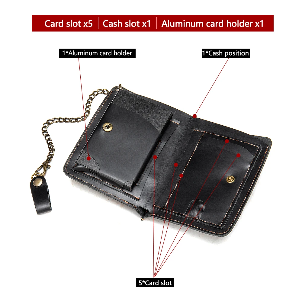 WESTAL Vyrų rda natūralios odos piniginė su Grandinės Anti-Theft rankinėje vyrų mados kortelės turėtojas kilnojamojo pinigų maišas, vyrams 7397