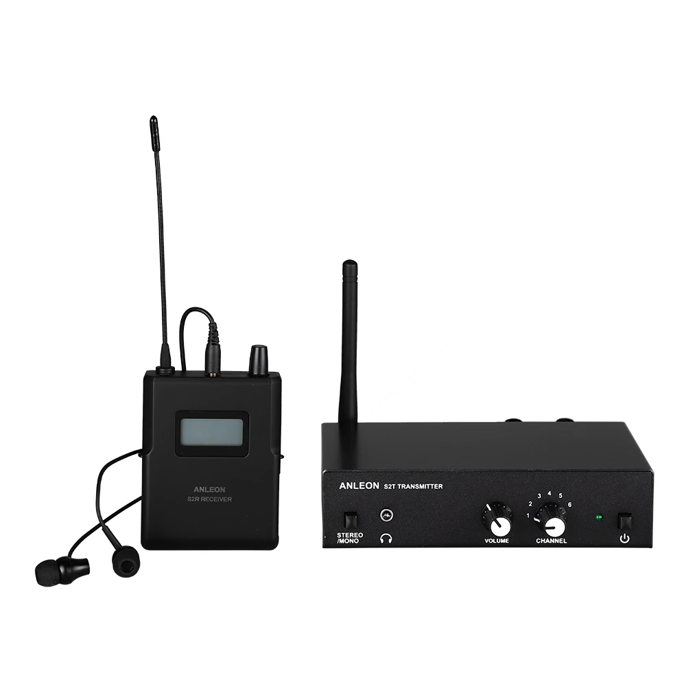 Wireless stebėjimo Sistemos Komplektas 670-680Mhz Siųstuvas, Imtuvo In-ear Etape Stebėsenos 100-240V už ANLEON S2