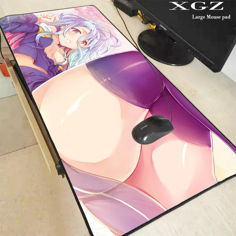 XGZ Sexy Anime Mergina XL RGB Didelis Žaidimų Pelės Padelį, Klaviatūrą su Led Apšvietimu Kompiuterinių žaidimų Didelis Mause Pagalvėlės PC Biuro Stalas Kilimėlis