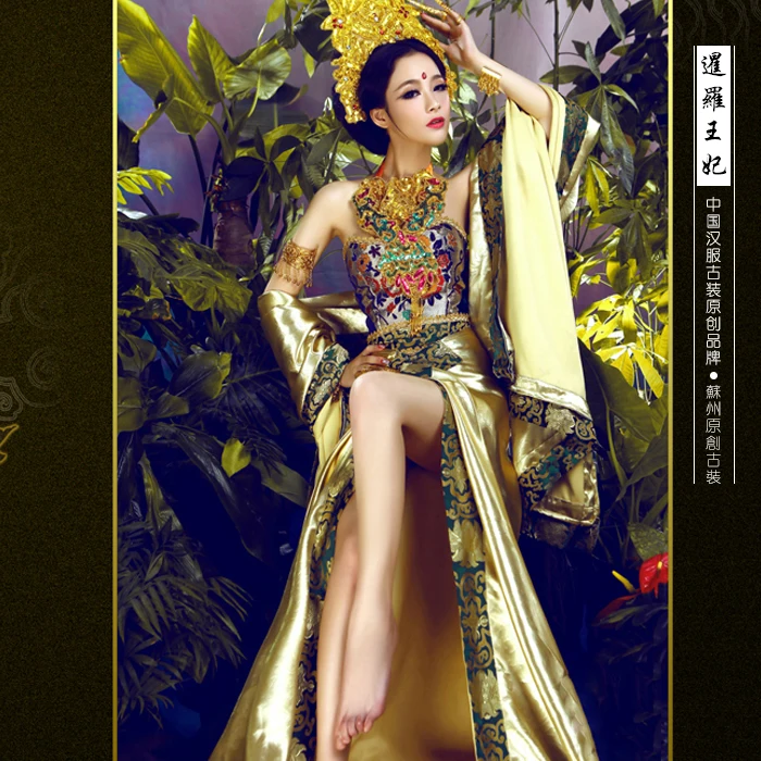 Xian Luo Wang Fei Princesė Siam Senovės Tailando Princesė Seksualus Indijos Šokio Kostiumų Egzotinių Stiliaus Moterų Kostiumas