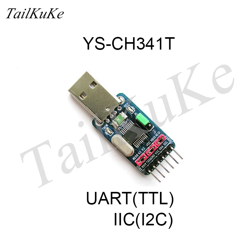 YS-CH341T Modulis USB I2C IIC USB UART TTL USB Serijos Dual Įtampa